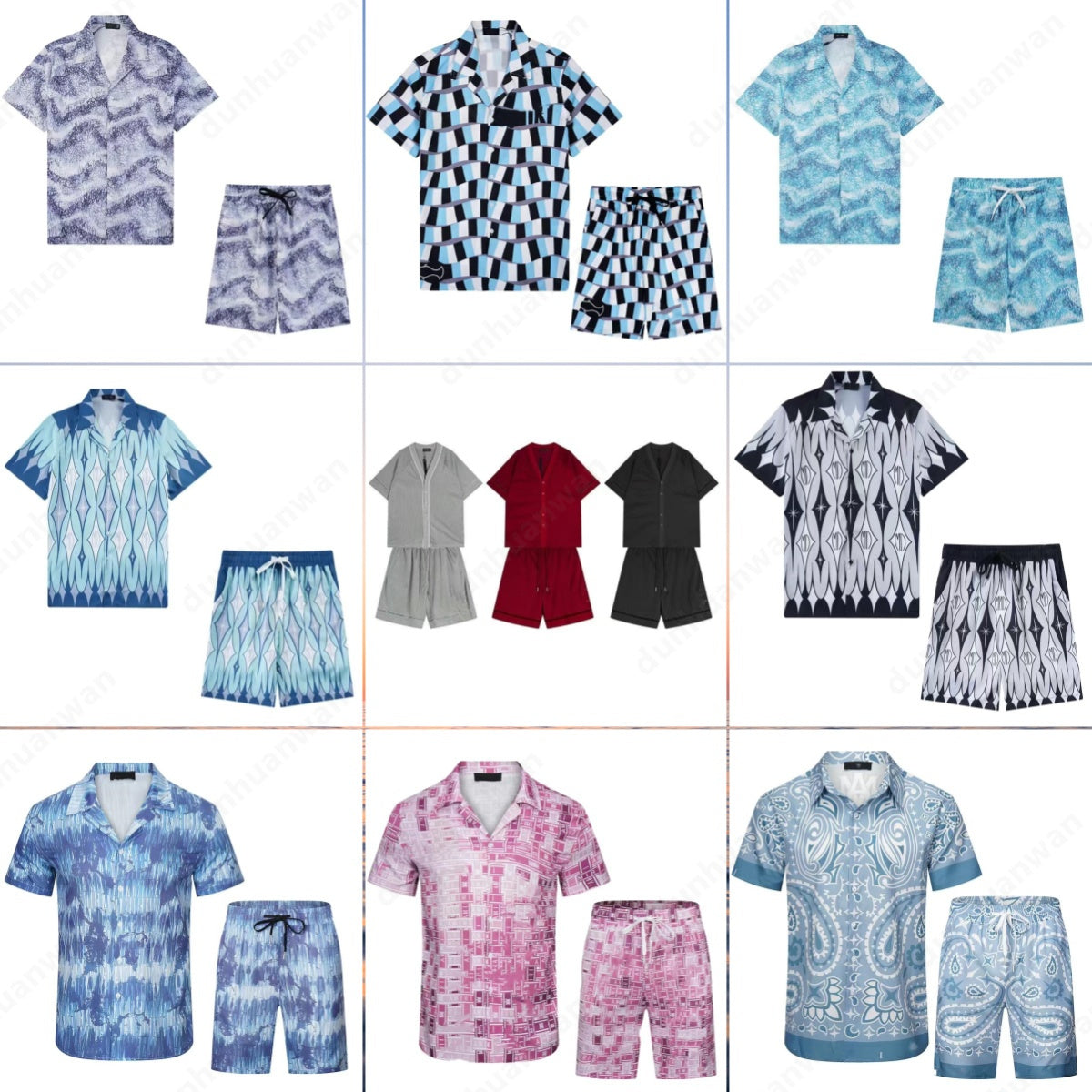 Summer Designer mens set Tracksuits Fashion t shirts Short sleeve+shorts two piece set women luxury fashion Beach printed suit