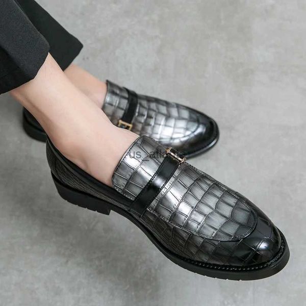 Dress Shoes Luxury Shoes Mens Patent Leather Shoes Odile Pattern Loafers Mens Wedding Shoes Leather Corner Toe Large Size 48 H240606