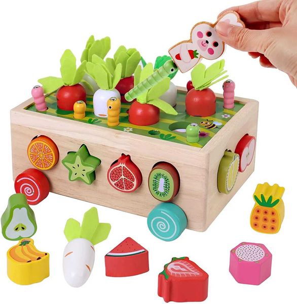 Cenoura de cenoura Montessori Toys 1 2 3 Meninos e meninas de 4 anos de idade Classificação de crianças Aprendizagem e educação Toys Games d