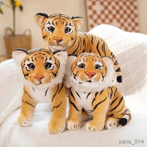 Plush Stuffed Animals Simulation Lion Tiger Plush Toys Home Decor Stuffed Animals Dolls Soft Real Like for Kids Boys Gift