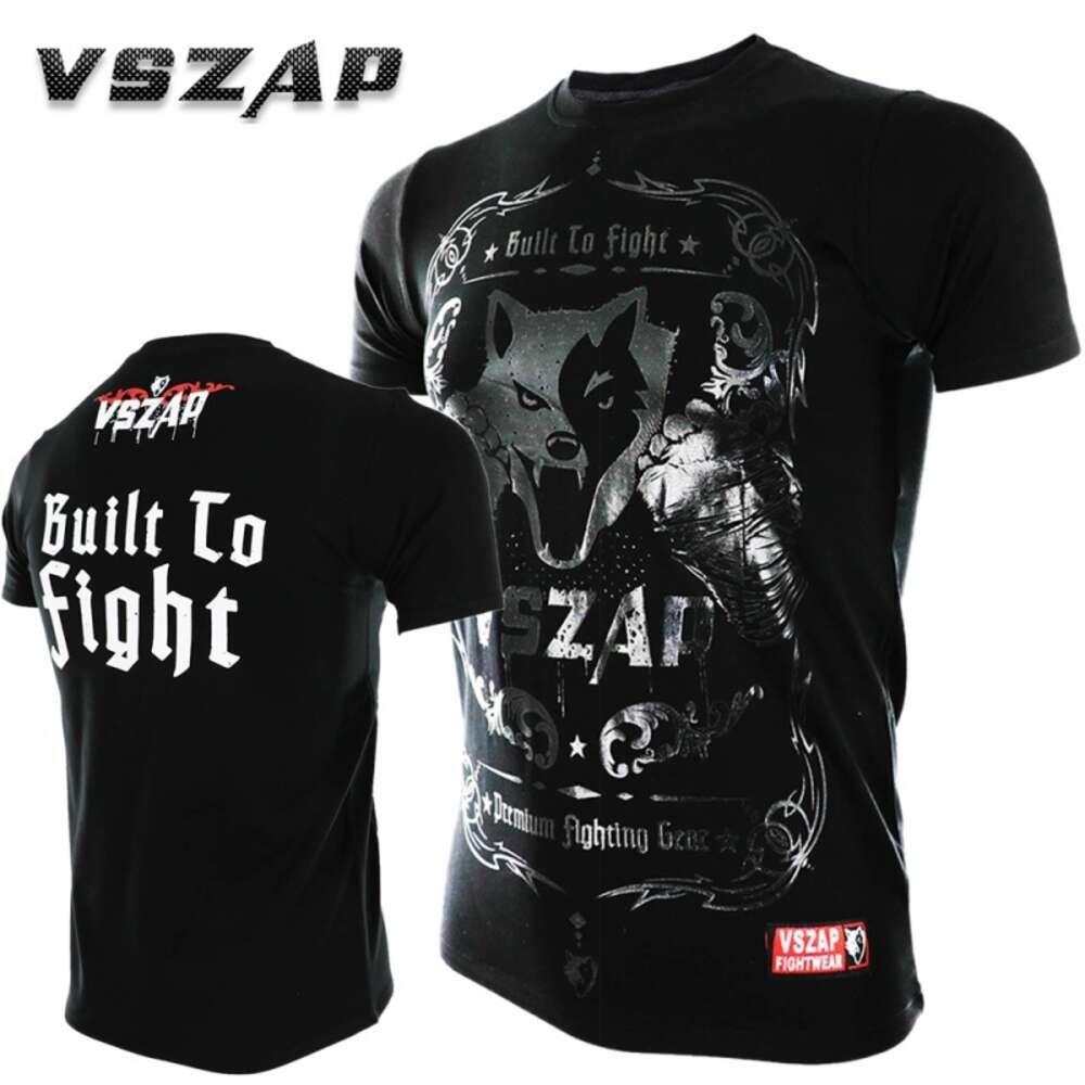 Vszap Training Judo Sports Leisure Breathable Short-sleeved Cotton T-shirt Design Taekwondo Boxing Shirt