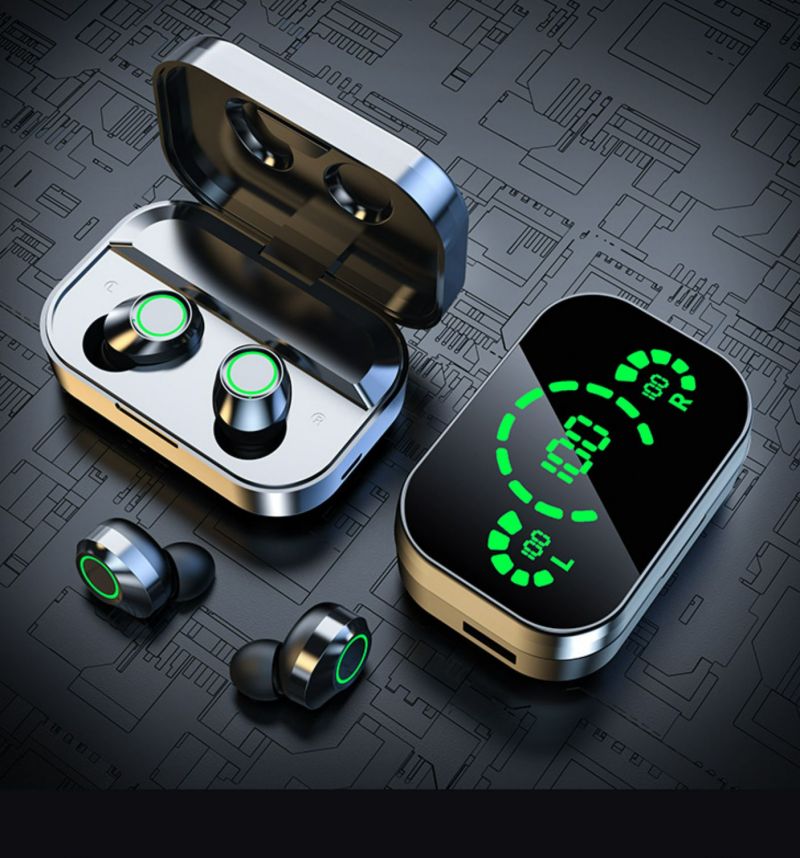 In-ear Earphone YD03 Model TWS Bluetooth headphone Wireless Earphone Sport Earphone Two Earbuds with built-in Microphone LED display high Quality He