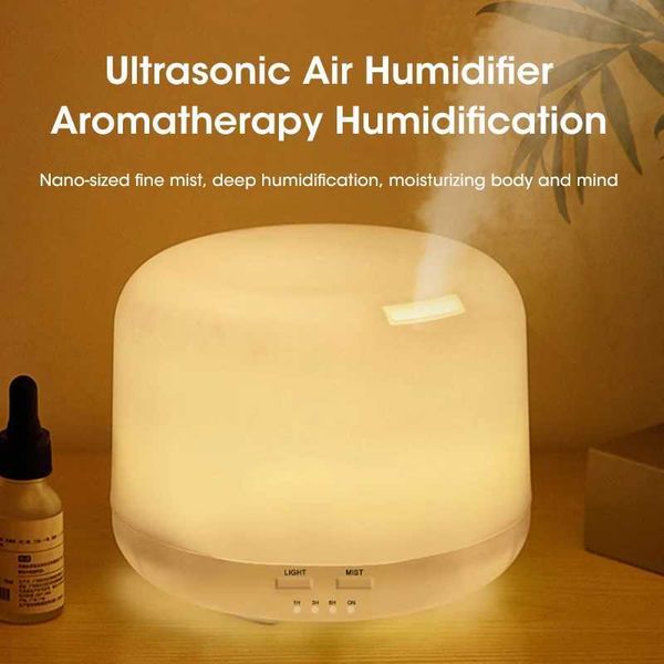 Humidifiers Mini Desktop Humidifier Aromatherapy Humidifier High Efficiency Low Noise Ultrasonic Essential Oil Diffusion 500ML Is Home Car S