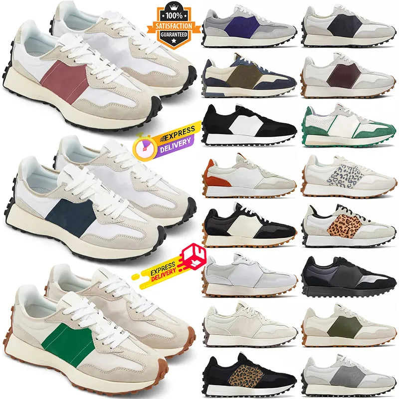 Free shipping Designer Running Shoes For Mens Womens Sneakers Athletic Trainers Leopard Sea Salt Suede Oxford Beige Black White Grey Sports Gym Shoe