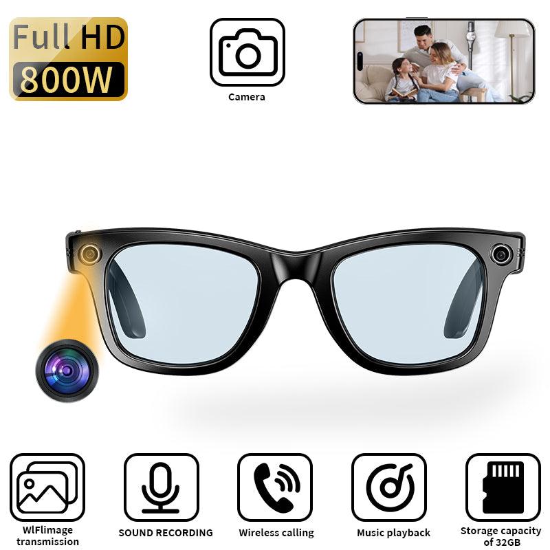 LIGE Camera Smart Sunglasses Video Recording AI Photo Recognition Eyeglasses Wireless Call Glasses Sports Headphones AI smart glasses Touch control