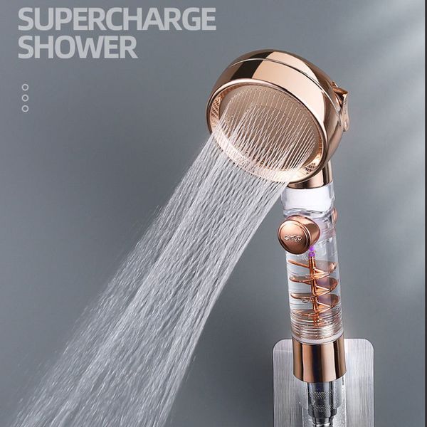 Toothbrush Holders WHYY Shower Head Turbocharged Soft Water 3 speed Filter Removable Transparent Heater Rain Set Bathroom Accessories 230710