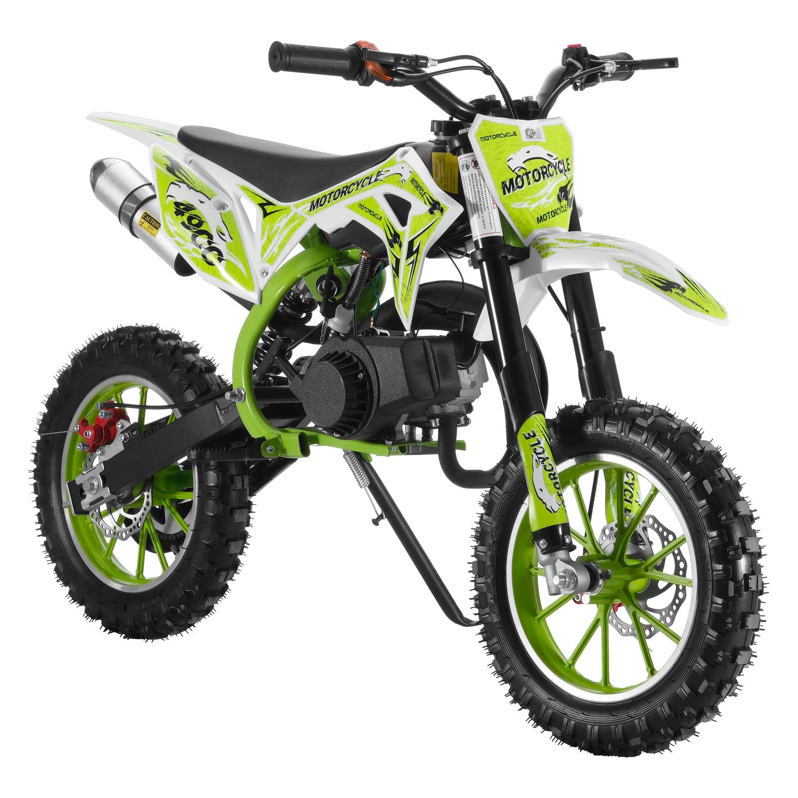 TEMU 49cc 2-stroke Dirt Bike, Motocross, Off Road Mini Motorcycle, Pocket Motorbike With Front Rear Disc Brakes, Pull Start