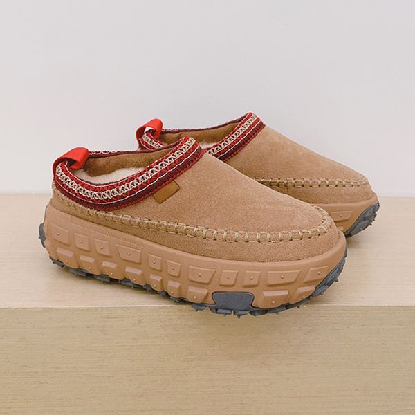 Designer Venture Daze Slippers Women Tire Bottom Tasman Tazz Fur Slides Chestnut Thick Bottom Suede Leather Slip On Fluffy Winter Boots Size