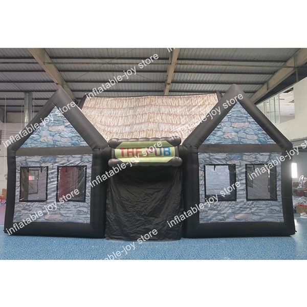 outdoor activities Portable air bar inn for Sale outdoor big 12m Lx6mWx5mH party Tent Inflatable pub with blower