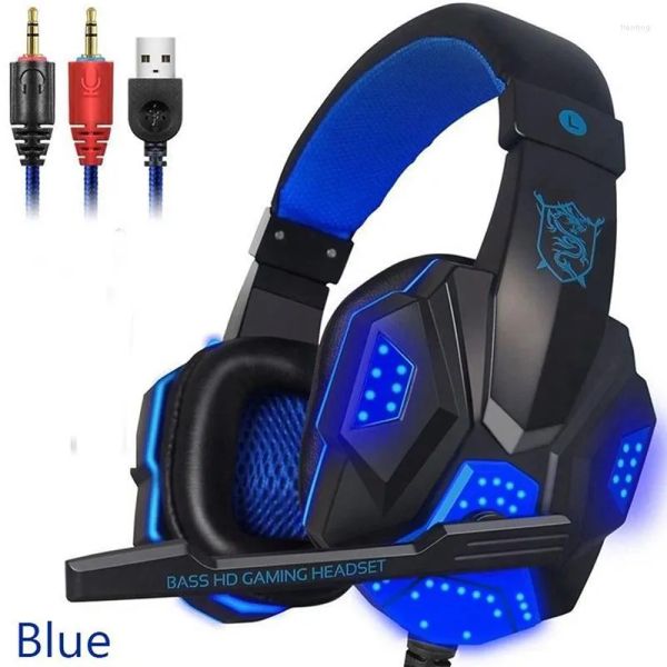 wholesale Gaming Headphones Headset Deep Bass Stereo Wired Gamer Earphone Microphone LED Light For PS4 Phone PC Laptop Wholesale