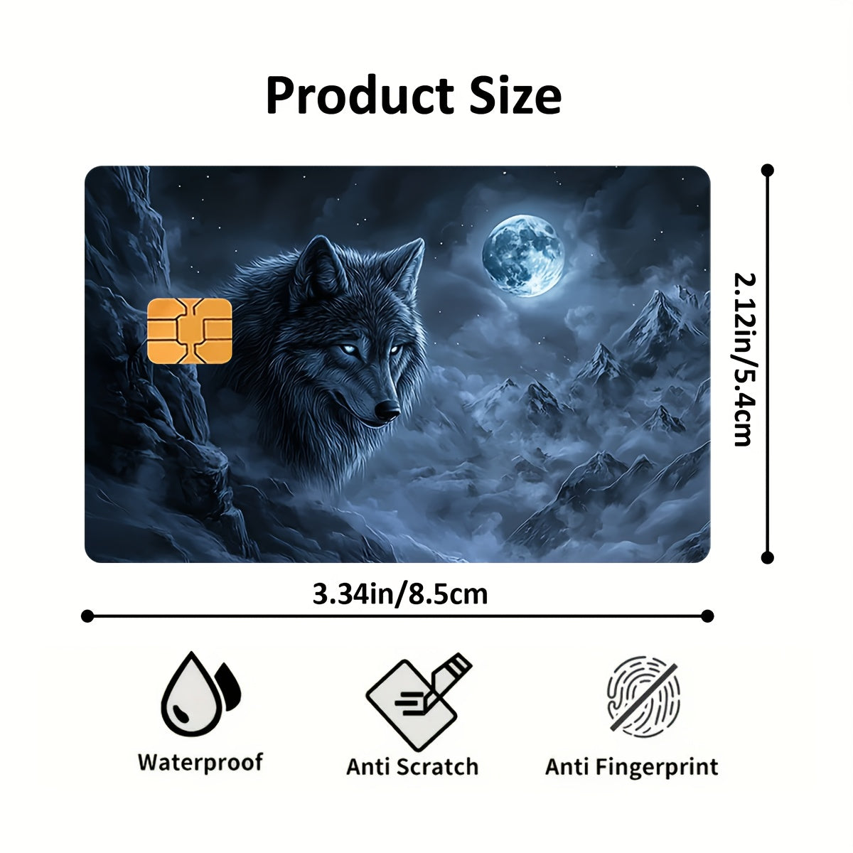 TEMU Wolf-themed Credit Card Sticker Used For Ebt, Transportation, Keys, Credit Cards, Debit Cards, Card Skins, Protect Bank Cards, No Bubbles, High