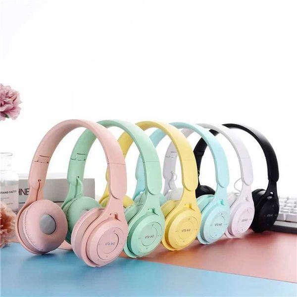 Headset Headphones Kids Wireless Bluetooth Earphones Stereo Foldable Helmets Gaming s Over-ear Headphones for Android iPhone15 14 Z241019