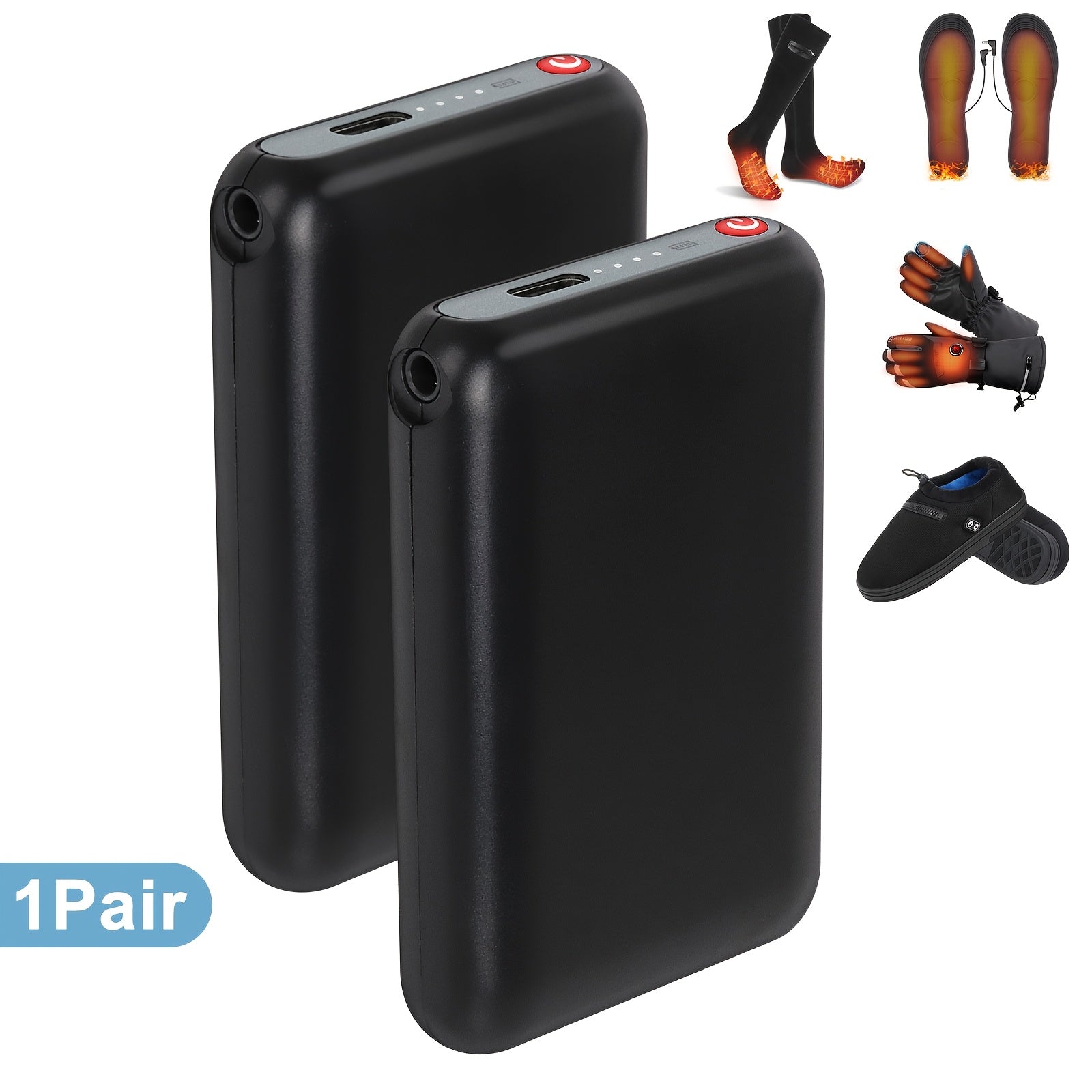 TEMU 5v 5000mah Lithium Polymer Batteries For Heated Slipper Spare Battery, Extend Batteries For , Heated Gloves, Heated Insoles, Heated Scarf 5v