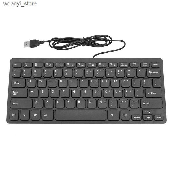 Keyboards Durable keyboard with exquisite design K1000 10 inch ultra-thin 78 key wired keyboard mini USB ultra-thin PC keyboard L240910