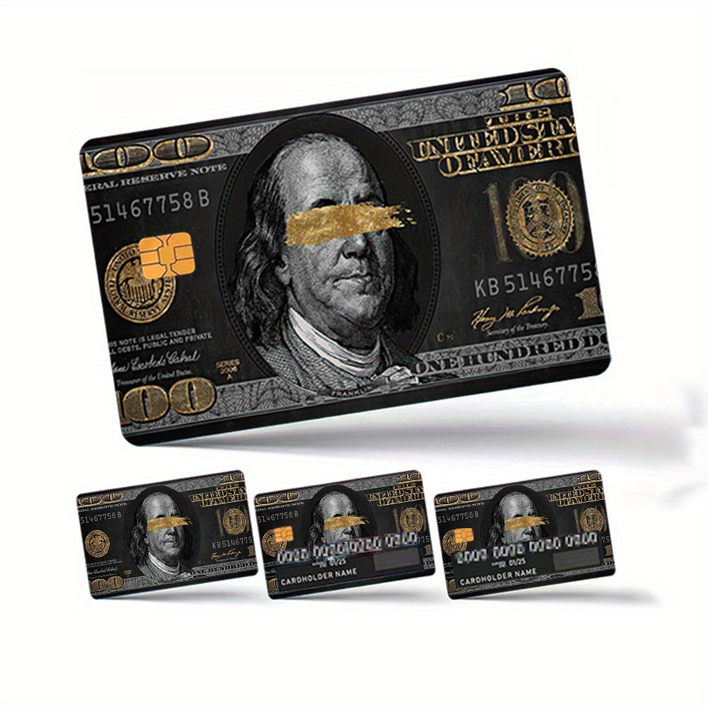 TEMU 4 Pack Credit Debit Card Stickers Ultra Thin Shiny High Quality Scratch Resistant Durable Compatible With Small Chip Cards