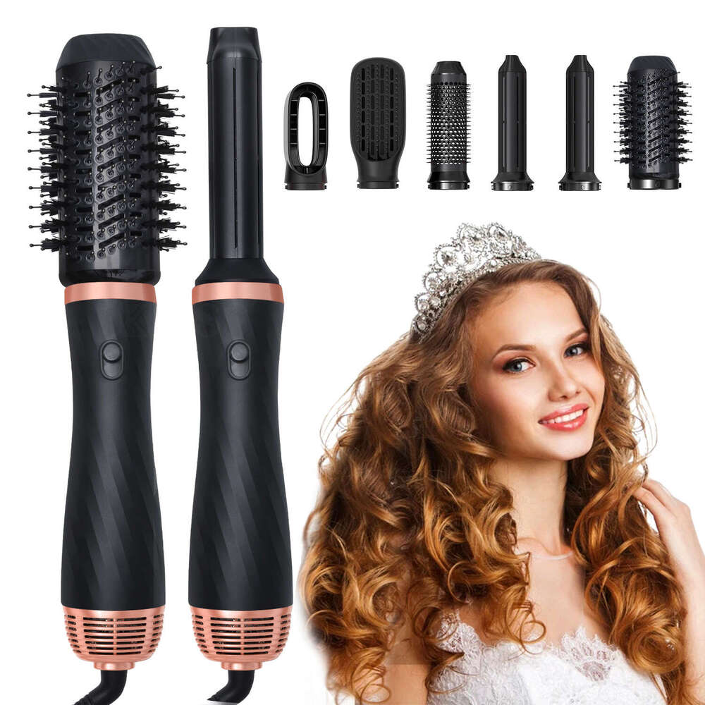 Well Known Brand Designer High Power Wiredrawing Hot Air Comb Curling Iron Hair Straightener Dryer Six In One Net Red Travel Home Integrated Stylist