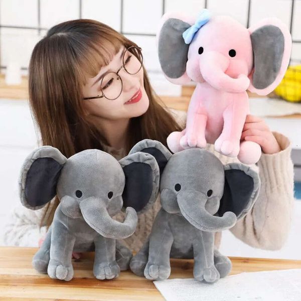 Elephant Plush Toys Baby Room Decorative Stuffed Dolls For Slepping 25Cm Kawaii Animal Child Kids Plushiies Toy Pink Grey Doll X250110