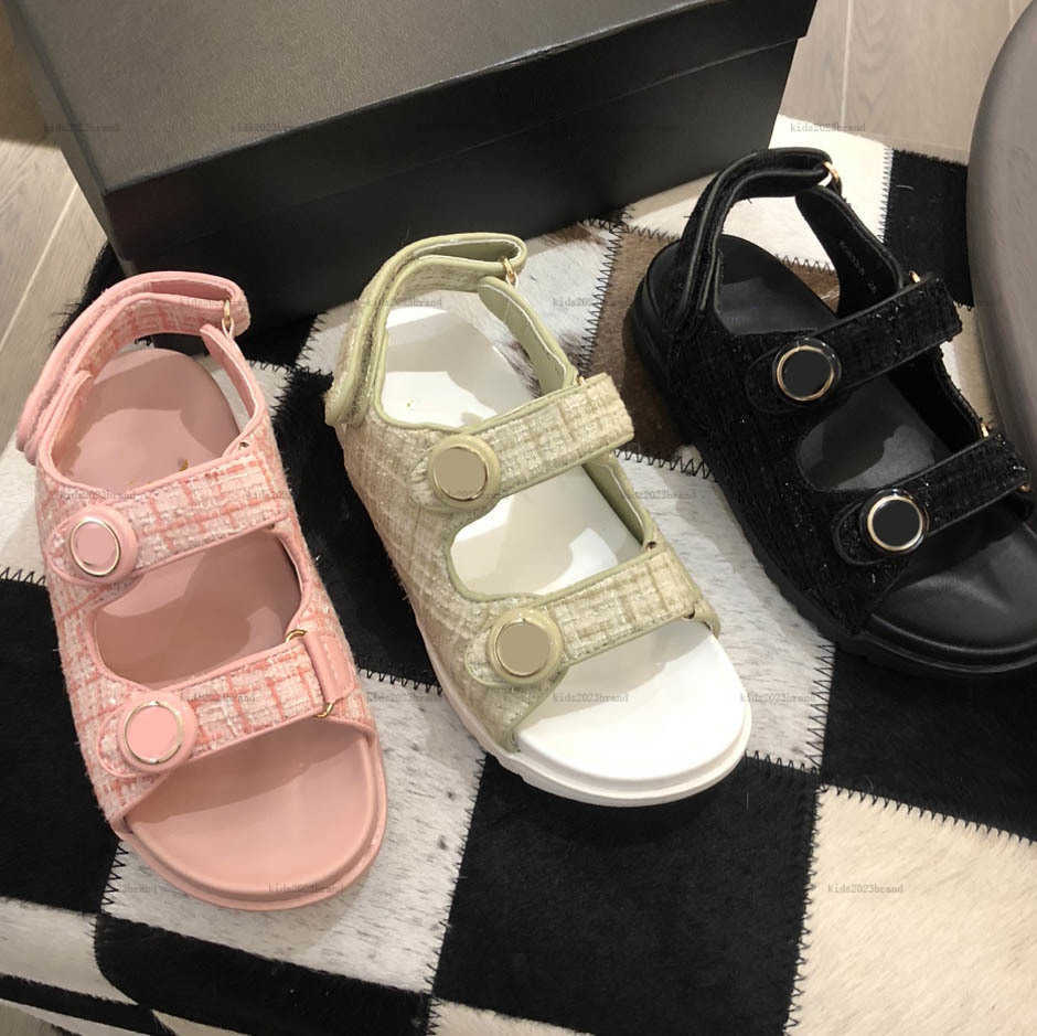 New baby Sandals Shiny diamond decoration Kids shoes Cost Price Size 26-35 Including cardboard box girls Slippers