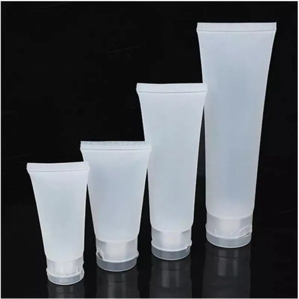 wholesale 15-100ml Frosted Plastic Empty Cosmetic Soft Squeeze Tubes with Screw Flip Cap ZZ