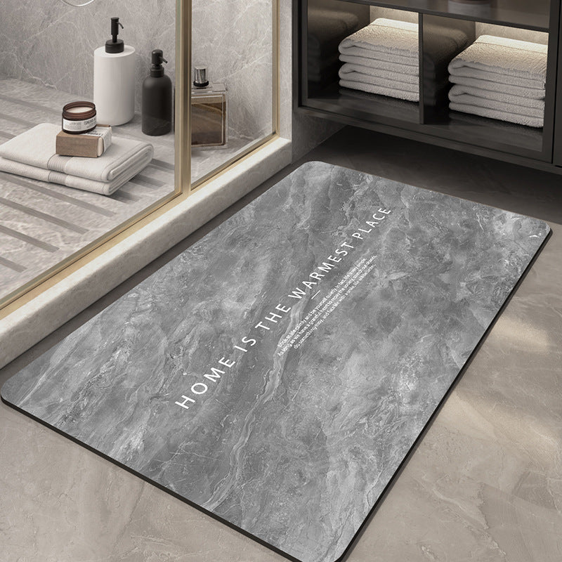 Floor Mats Dirt-resistant and Easy To Care for Foot Mats Marble Bathroom Floor Mats Household Water-absorbing Quick-drying Non-slip Mats