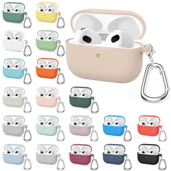 New AirPods 3 phone case wireless headphone case with hook suitable for AirPods 3 cover accessories M240827