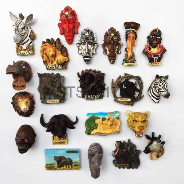 Fridge Magnets African 3d Fridge Magnets Docor Kenya Humanity Animal Tourism Souvenir Refrigerator Stickers Original Ecological Ethos Gift I