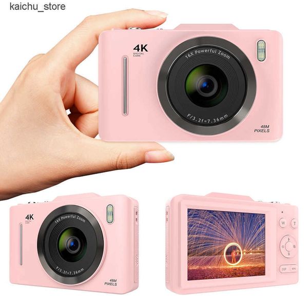 Cameras HD 4K 48MP Digital CCD 16X Zoom Point Shoot 2.8 Inch Screen Photography Video Camera for Boys Girls Teens J241213