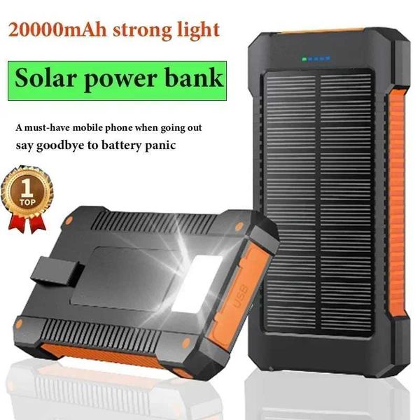 Portable power pack suitable for Xiai 20000mAh solar panels with external battery and lanyard Cpass outdoor portable power supply PLY Y24110