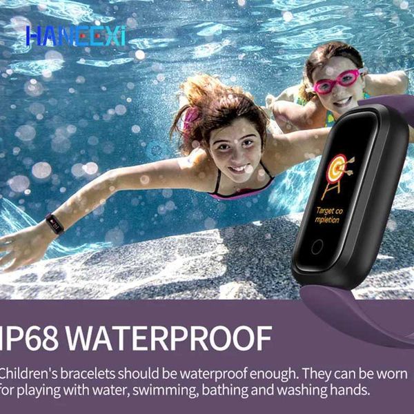 New Smart Bracelet swimming Heart Rate Step Counter IP68 Waterproof Kids Fitness Tracker Watch For Children boy girl Gift Y240817