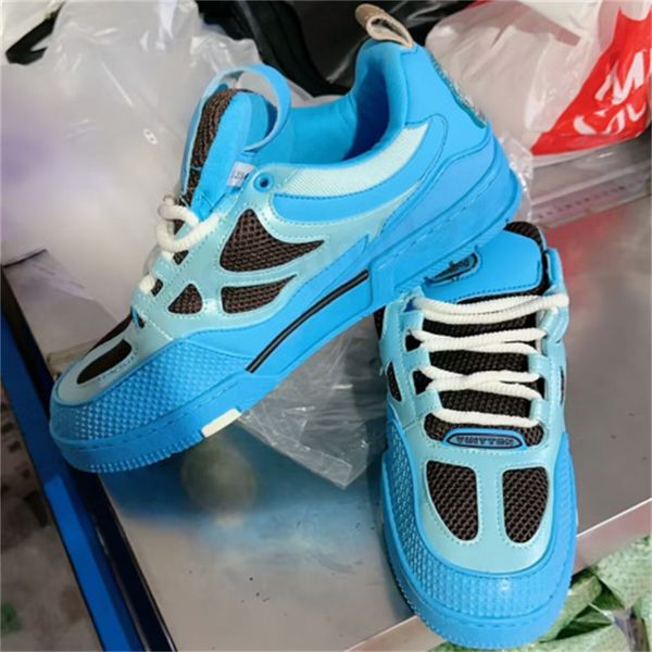 2024 Trainer Sneaker Men Casual shoes Designer womens Platform Sneakers Low shoe white lovers embossed green denim royal red Black Luxury me