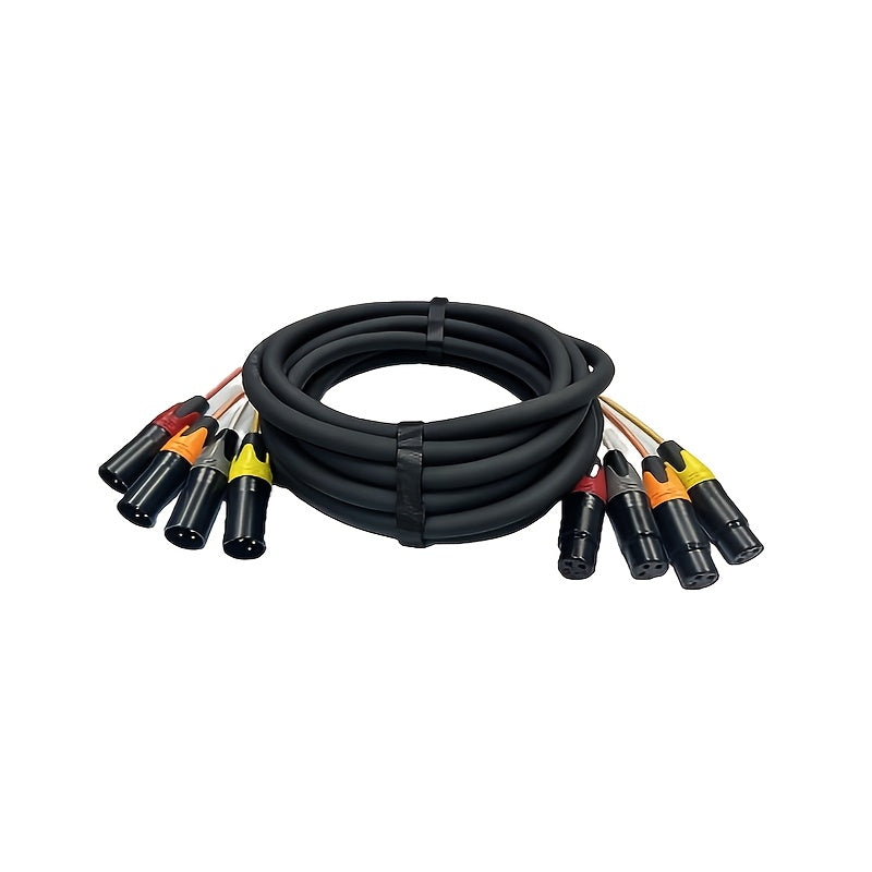 TEMU 4-channel Xlr Cable For Amplifiers, Speakers, Mixing Consoles, Microphones - 59.06in-1.5m