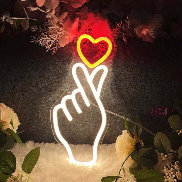 New Arrival Handmade heart-shaped neon lights bedroom wall decoration room wedding decoration logo love LED neon lights birthday gift Z25011