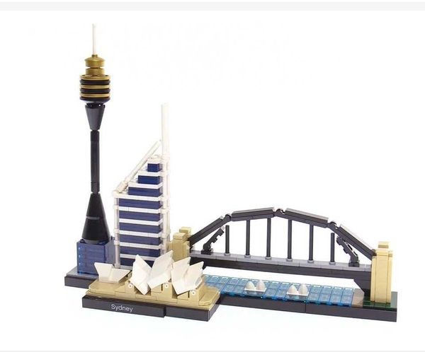 361pcs Hot Sales City Sydney Skyline Famous Architecture Building Landmark 22887 Model Building Blocks Assembly Toys Gifts X241218