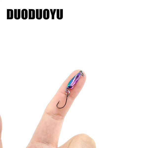 DUODUOYU 1 piece metal rotating spoon fishing bait 1.1g-2.2g-3.5g-5g-7g Isca artificial bait bass saltwater fishing tool CL240925