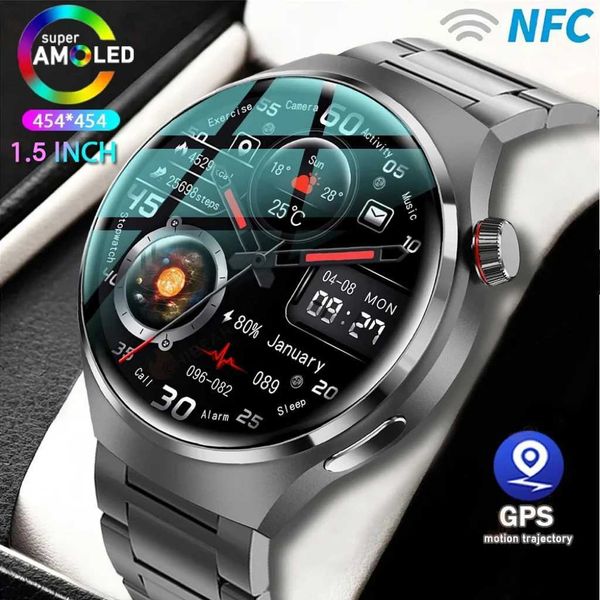Lemado Watch 4 Smart Watch Men 1.5 Inch Amoled HD Screen ECG Health Smartwatch Wireless Charging AI Voice 15 Days Standby M240824