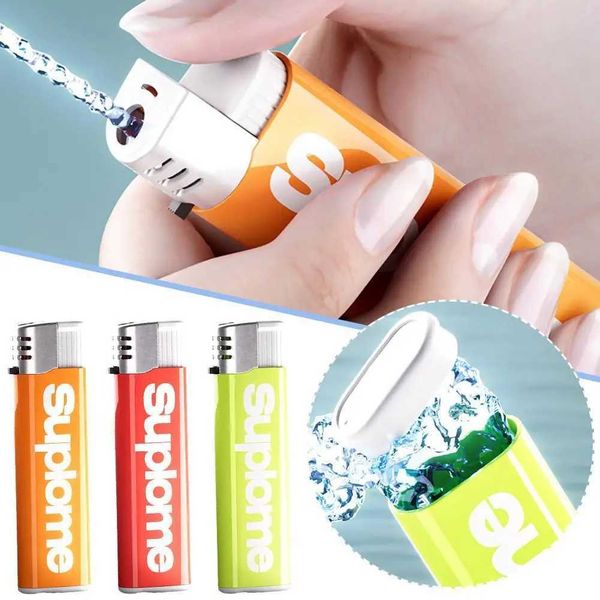 Funny Lighter Water Gun Gadgets Trick Or Treat Prank Kids Toy Stress Release Toy Press To Spray Water For Party Favors Gift CL240816