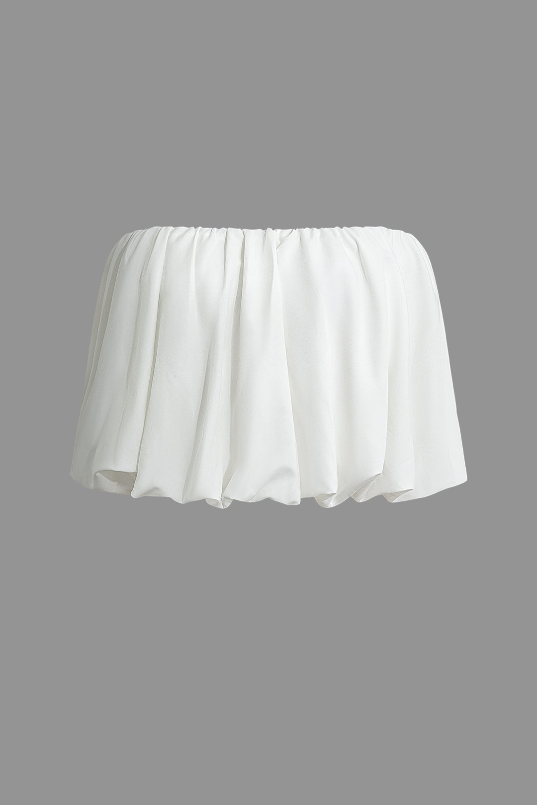 Solid Ruched Convertible Tube Top