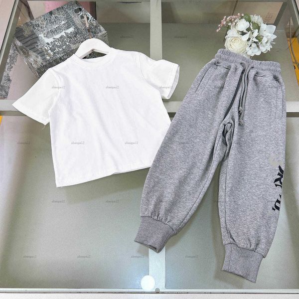 Luxury baby tracksuits child Short sleeved suit kids designer clothes Size 90-150 CM Round neck T-shirt and Tight design sports pants