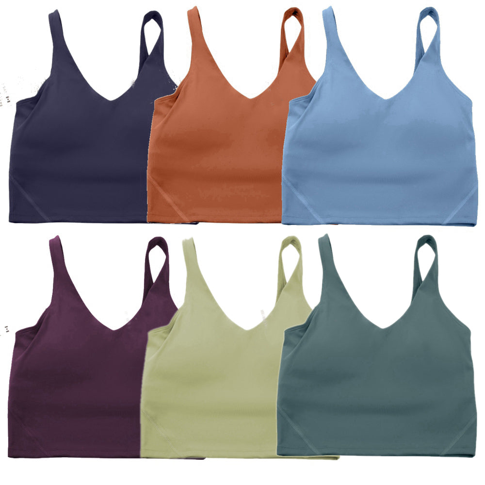 Women&#039;s Clothes Sports Bra Classic Popular Fitness lingerie Butter Soft Tank Top Gym Crop Yoga Vest Beauty Back Shockproof with Removable Chest