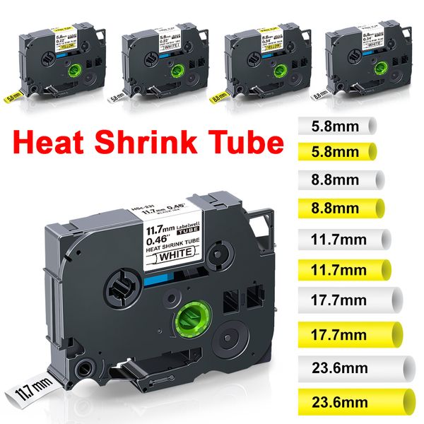 Labelwell 6-9-12mm Heat Shrink Tubes for Brother Hse-231 Hse-221 Hse-211 hse 231 221 compatible for Brother p touch label maker