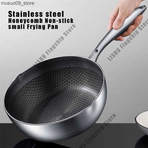 Other Cookware Stainless Steel Frying Pan Wok Soup Pot Home Induction Cooker Gas Stove Steak Skillet Cooking Sauce Milk Pot Kitchen Cookware