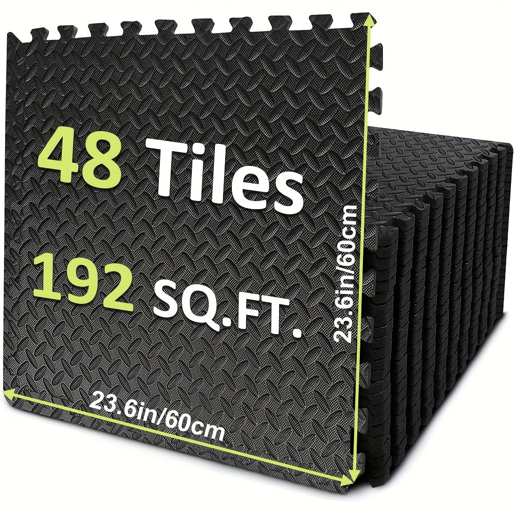 TEMU 48pcs Gym Floor Mats Floor Home Fitness Equipment Garage