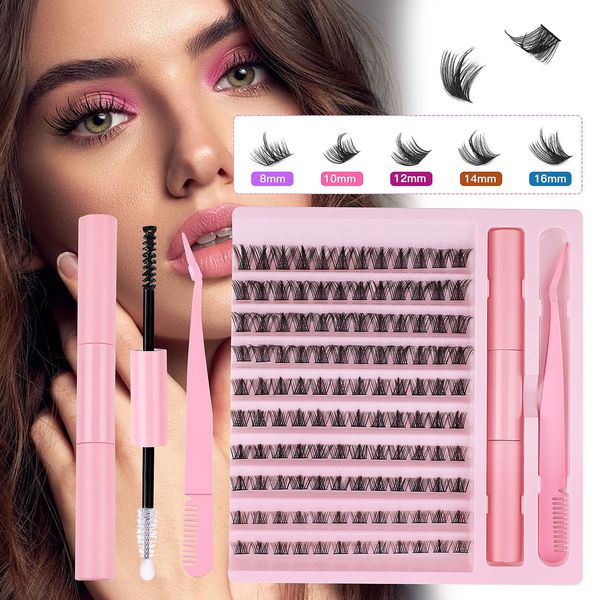 Natural Cluster Lashes 120Pcs DIY Segmented Eyelash Extensions Curly Crisscross Individual Lashes Beauty Supply DHL Grafted Eyelashes