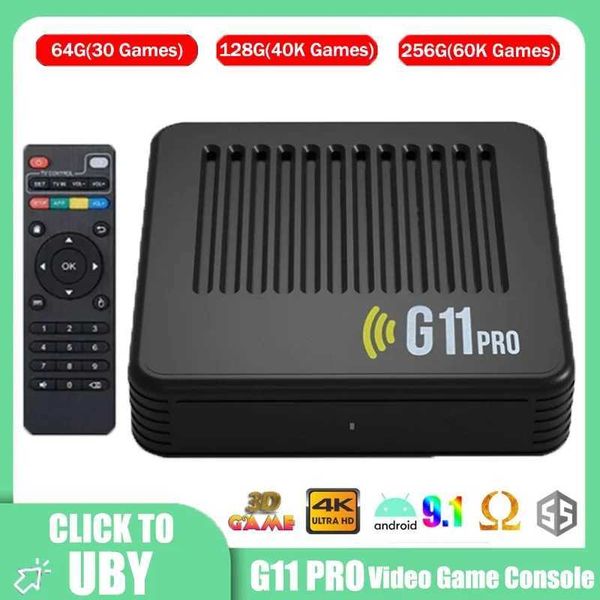 G11 PRO Video Game Stick Lite 4K Video Game Console 64GB Double Wireless Controller 60000 Game Retro Games Video Game Console Y241109