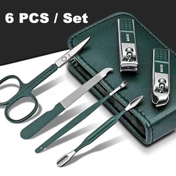 Tesoura de unhas Definir mensagens domésticas e wens de unhas especiais Clippers Manicure Beauty Tools de 6 peças portátil domésticot250114