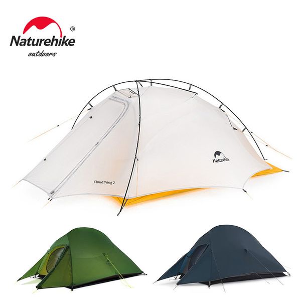 Naturehike Upgraded Cloud Up Ultralight Tent Free Standing 20D Fabric Camping Tents For 2 Person With Free Mat Nh17t001-T