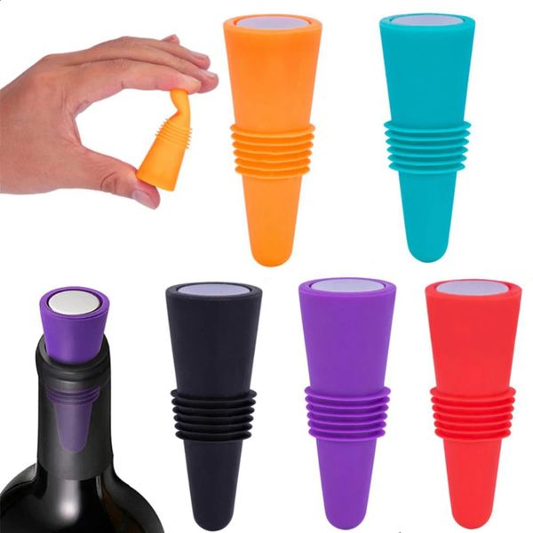 Silicone bottle caps leak proof beer bottles whiskey champagne accessories wine cork stoppers Lid bar 240819