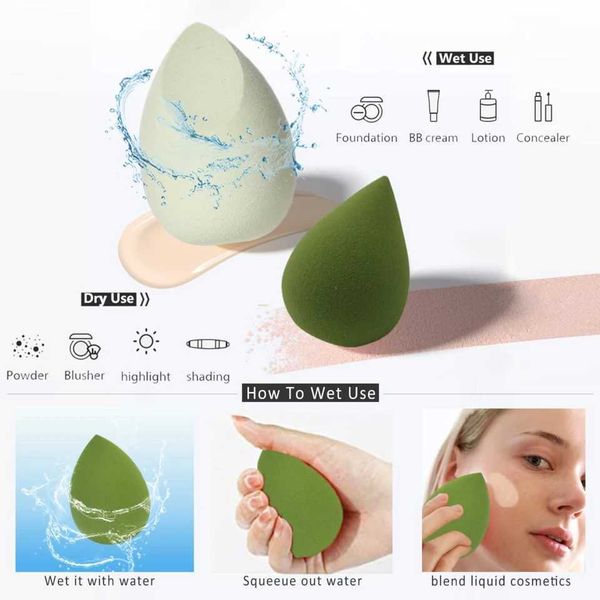 Effortless Luxurious and Gorgeous 5-Piece Makeup Sponges Set - Perfect Blending Blenders for Powder and Liquid - Inclu Z250113