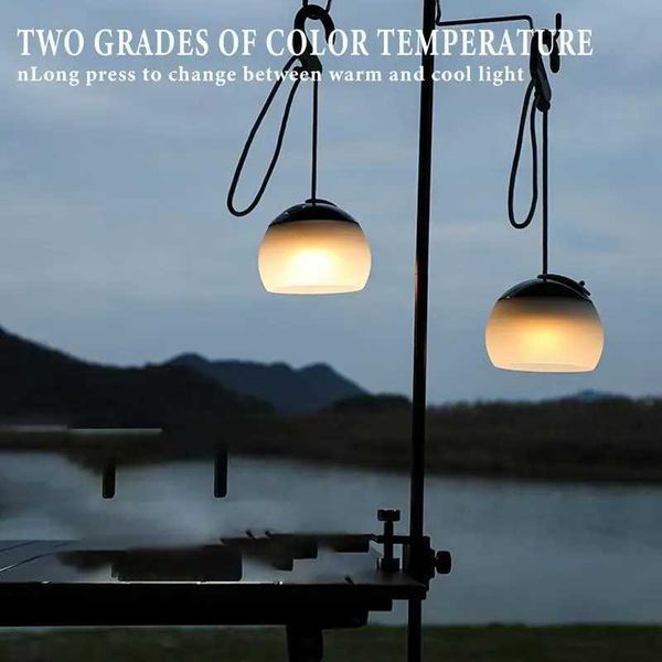 Camping Tent Light With Hook 4 Mode Adjustable LED Light Portable Outdoor Lantern Rechargeable LED Tent Lantern For Fishing Camp X250211