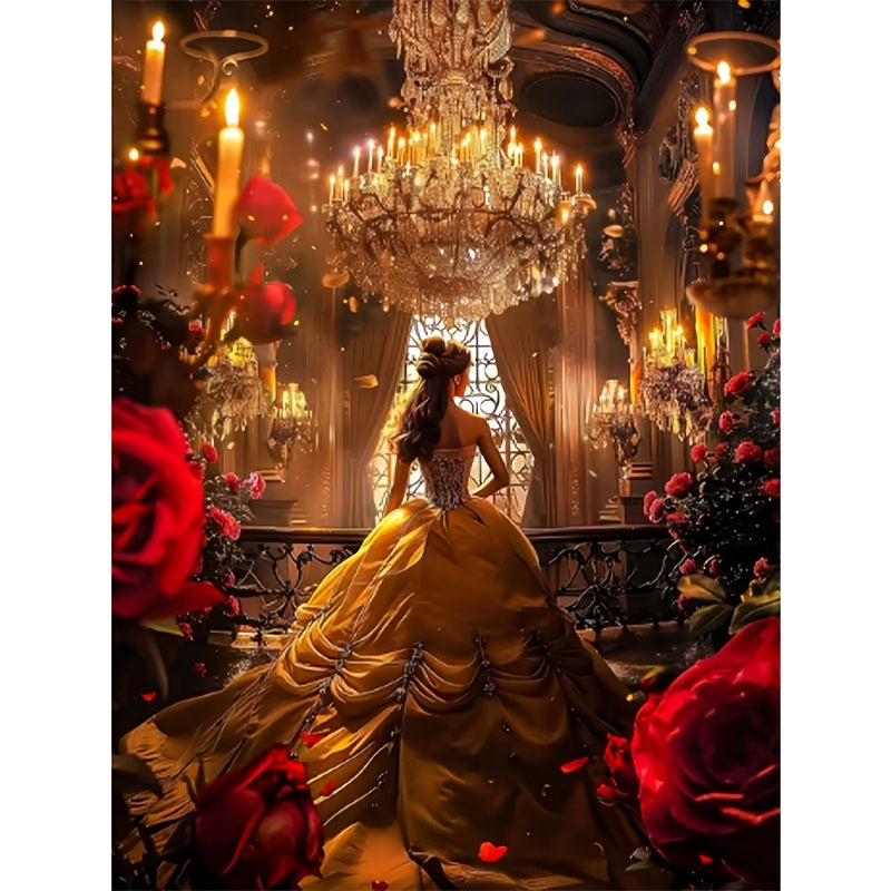 TEMU 1pc 5d Diy Diamond Painting Kit - Queen Theme Acrylic Round , Easy For Beginners, Home Wall Decor & Gift